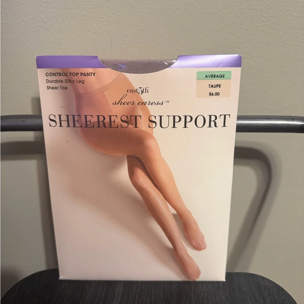 East 5th Sheer Control Top Pantyhose in Tan